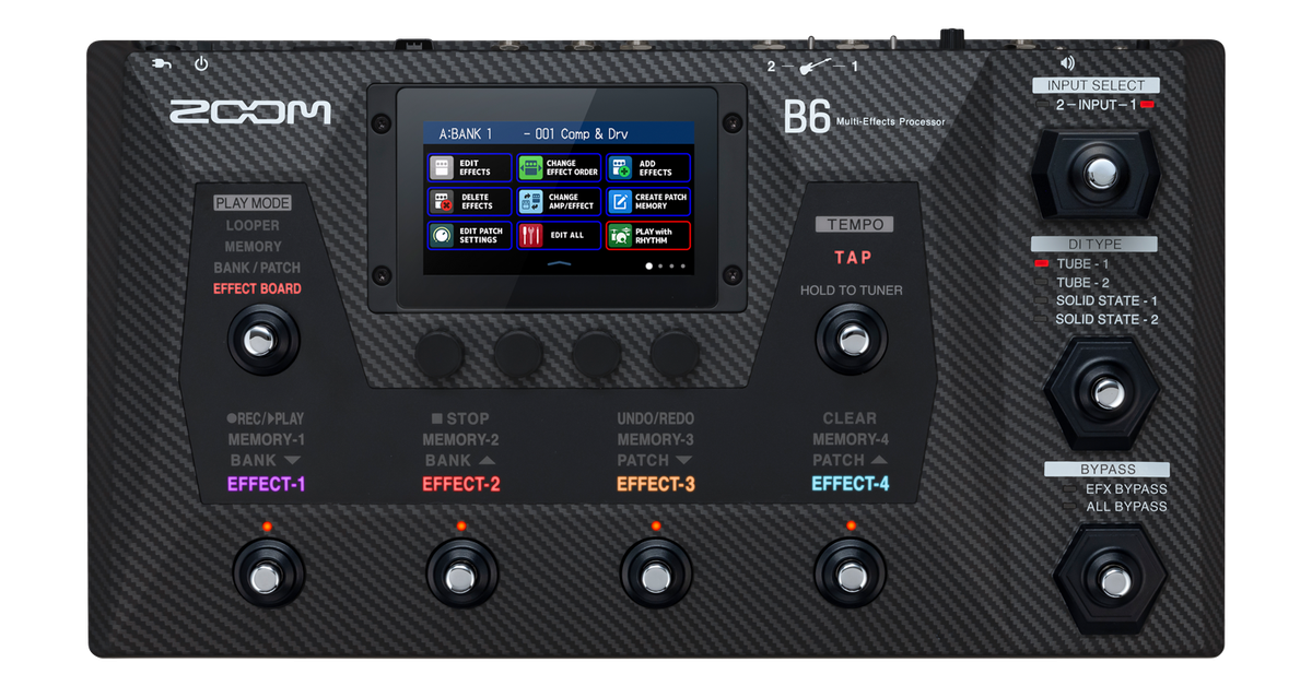 ベース専用エフェクトプロセッサ B6 マルチエフェクター B6 | ZOOM