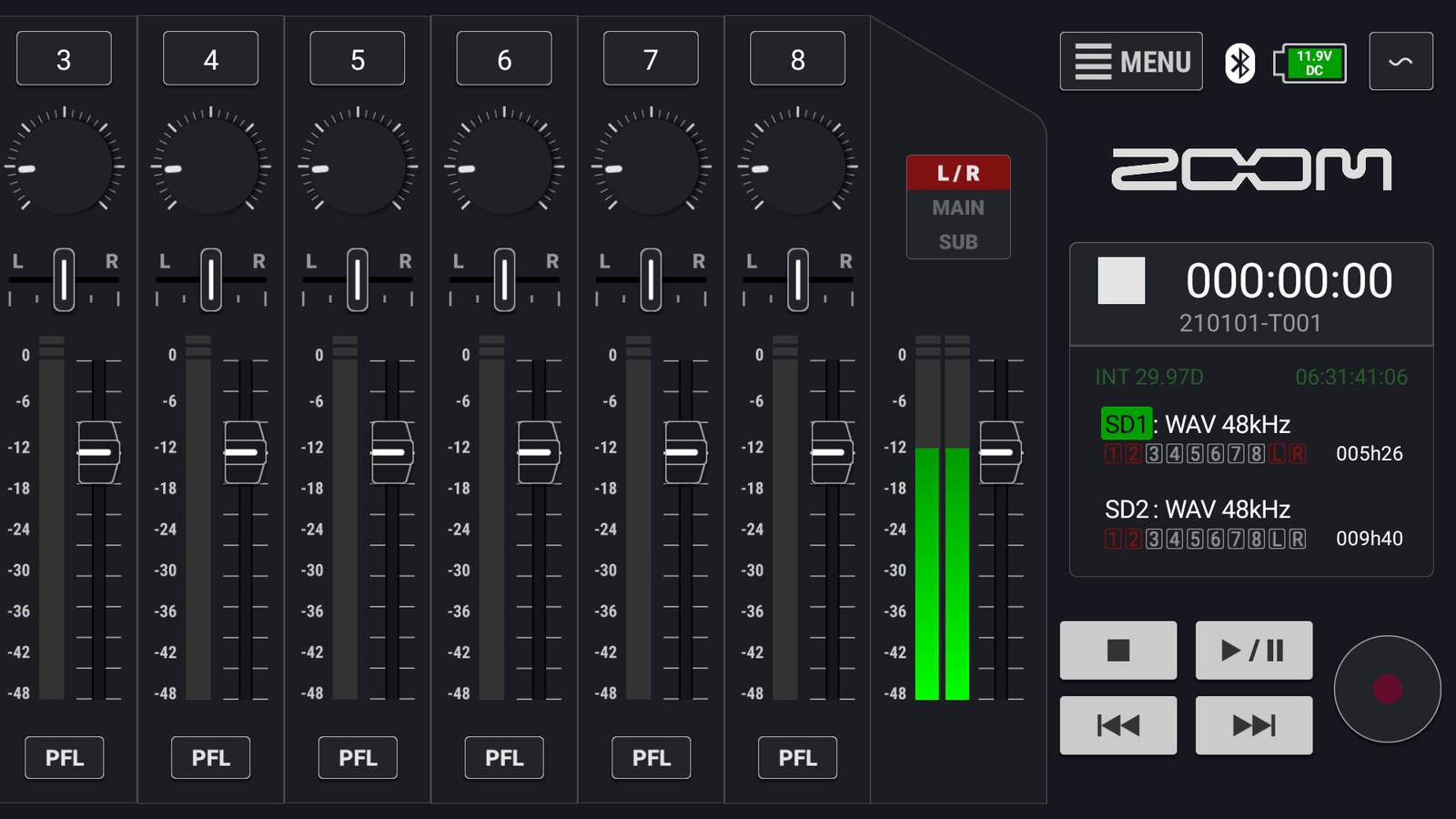 F8 Control app screen