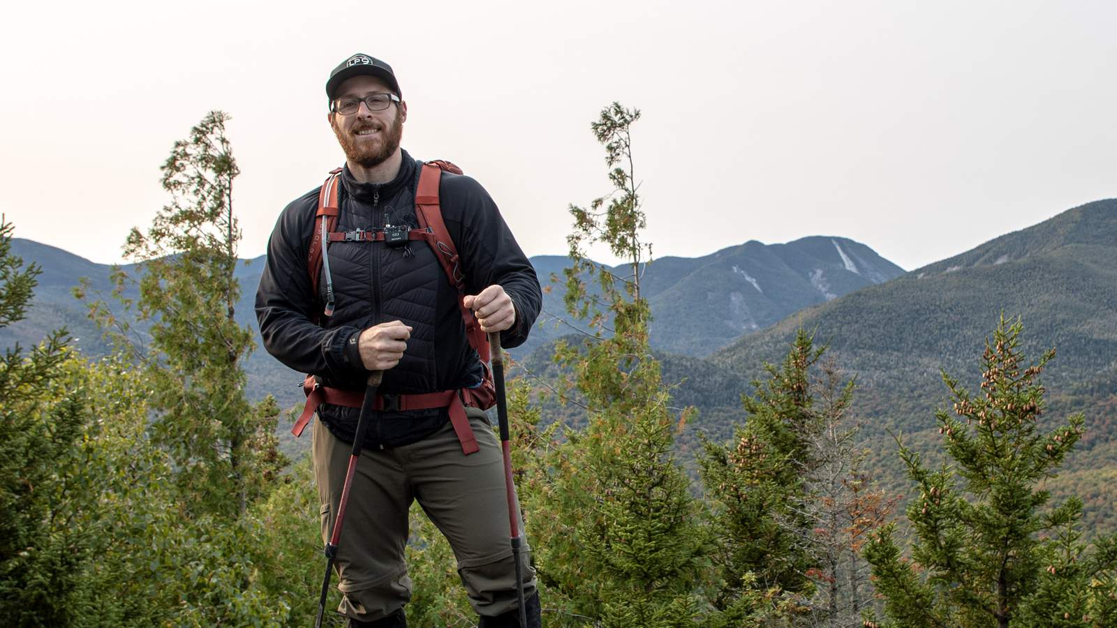 The F2-BT Field Recorder being worn on a hike