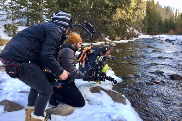 Ross Lara capturing sound of a river