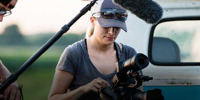 Crew by a truck capturing sound